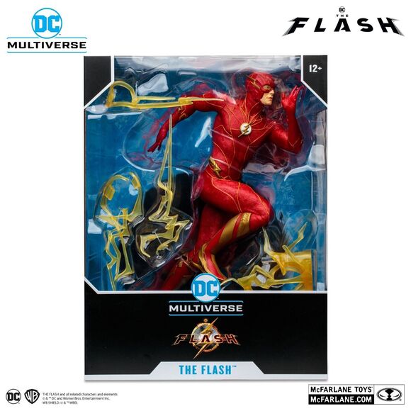 DC Multiverse THE FLASH Movie McFarlane Toys 12” Statue Lightning Running Pose - Picture 1 of 7